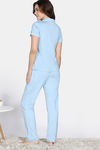 Zivame Cotton Tencel Pyjama Set - Clear Sky — thumbnail 3